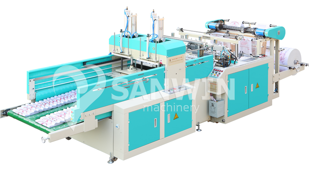  Fully Automatic Computer Controlled Double Line T-shirt Bag Making Machine